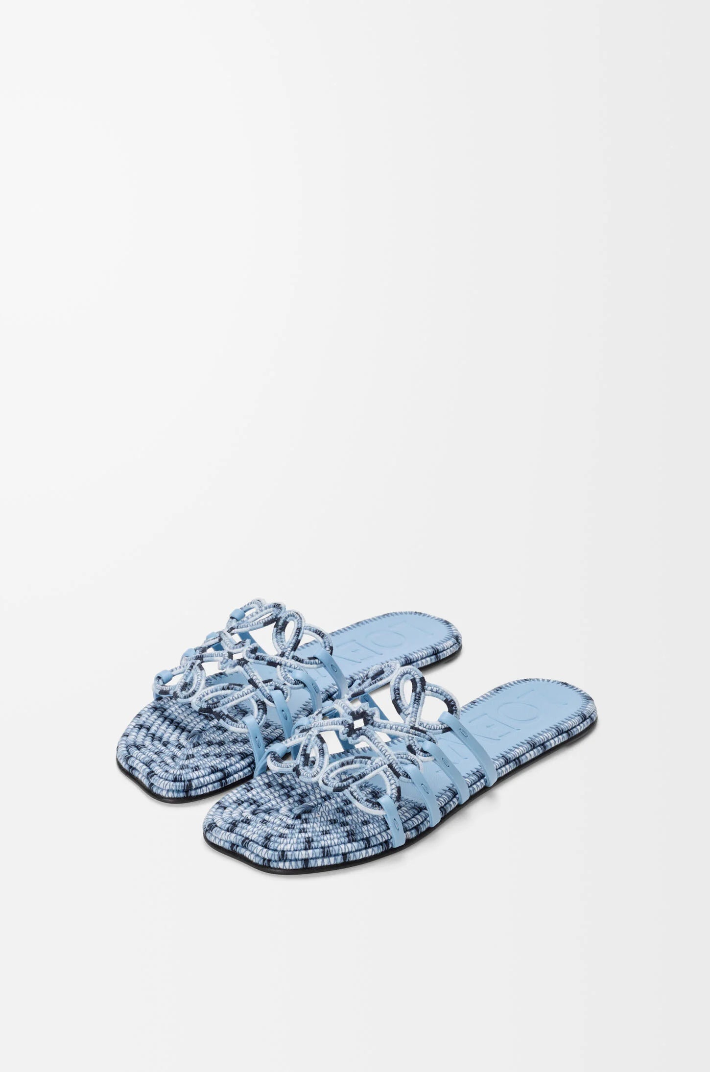 Petal Anagram slide in embroidered canvas