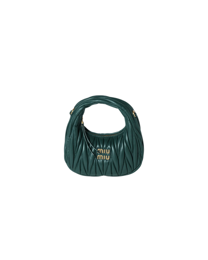 Wander matelassé nappa leather hobo mini-bag