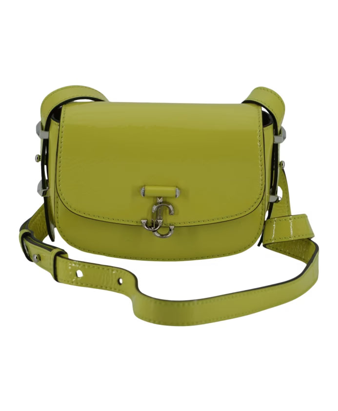 Patent Lime Small Shoulder Bag