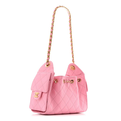 Caviar Quilted Mini Chanel 25 Handbag Pink
