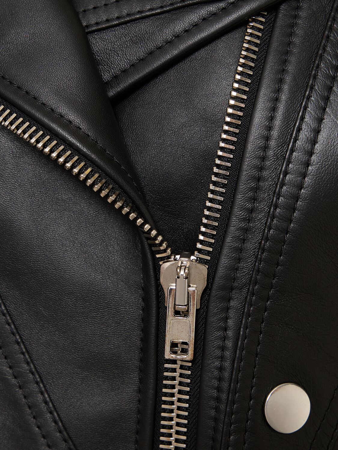 Moschino Moschino Leather belted jacket w/ zip details - Size: M Jackets | Shop From The Mirage