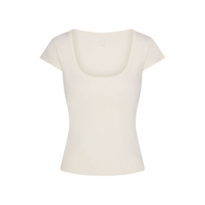 Refined Knit Scoop Neck Top