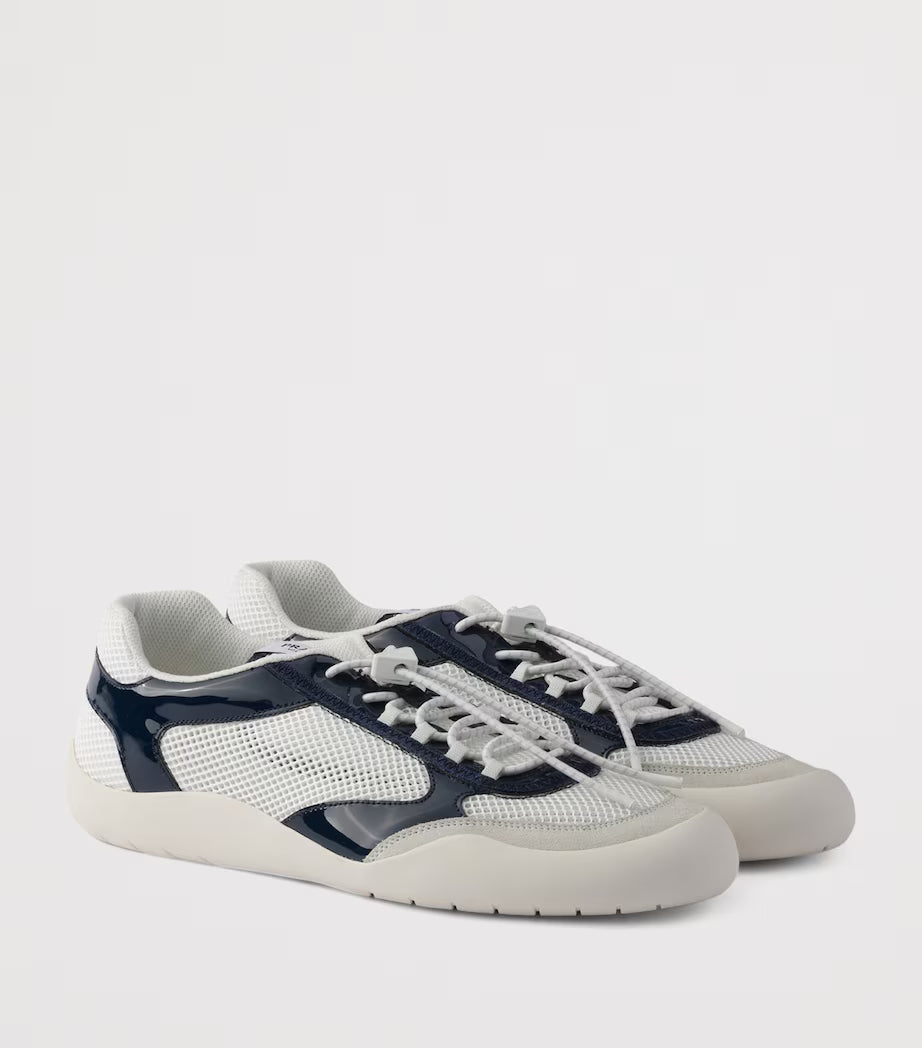 Patent Leather-Mesh Speedrock Sneakers