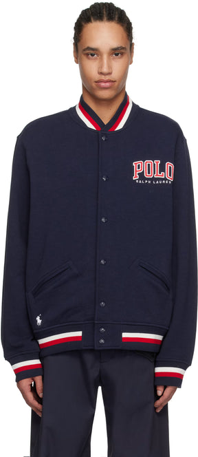 Polo Ralph Lauren Navy Vintage Fleece Bomber Jacket