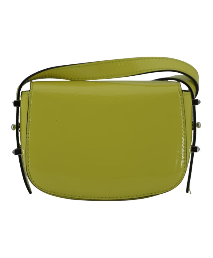 Patent Lime Small Shoulder Bag