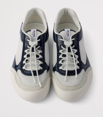 Patent Leather-Mesh Speedrock Sneakers