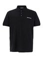 Dsquared2 Black Polo Shirt with Classic Collar and Logo Lettering on the Front in Cotton Woman