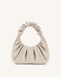 Gabbi Ruched Hobo Handbag - Light Yellow
