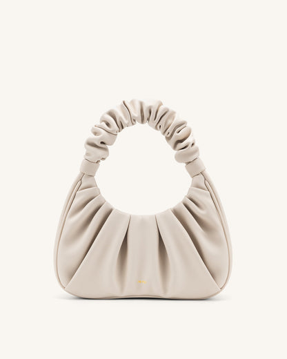 Gabbi Ruched Hobo Handbag - Light Yellow