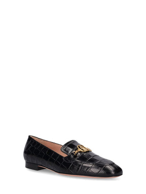 Bally 10mm Obrien croc embossed loafers