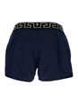 Versace Blue Swimsuit Shorts with Greca Detail in Tech Fabric Man