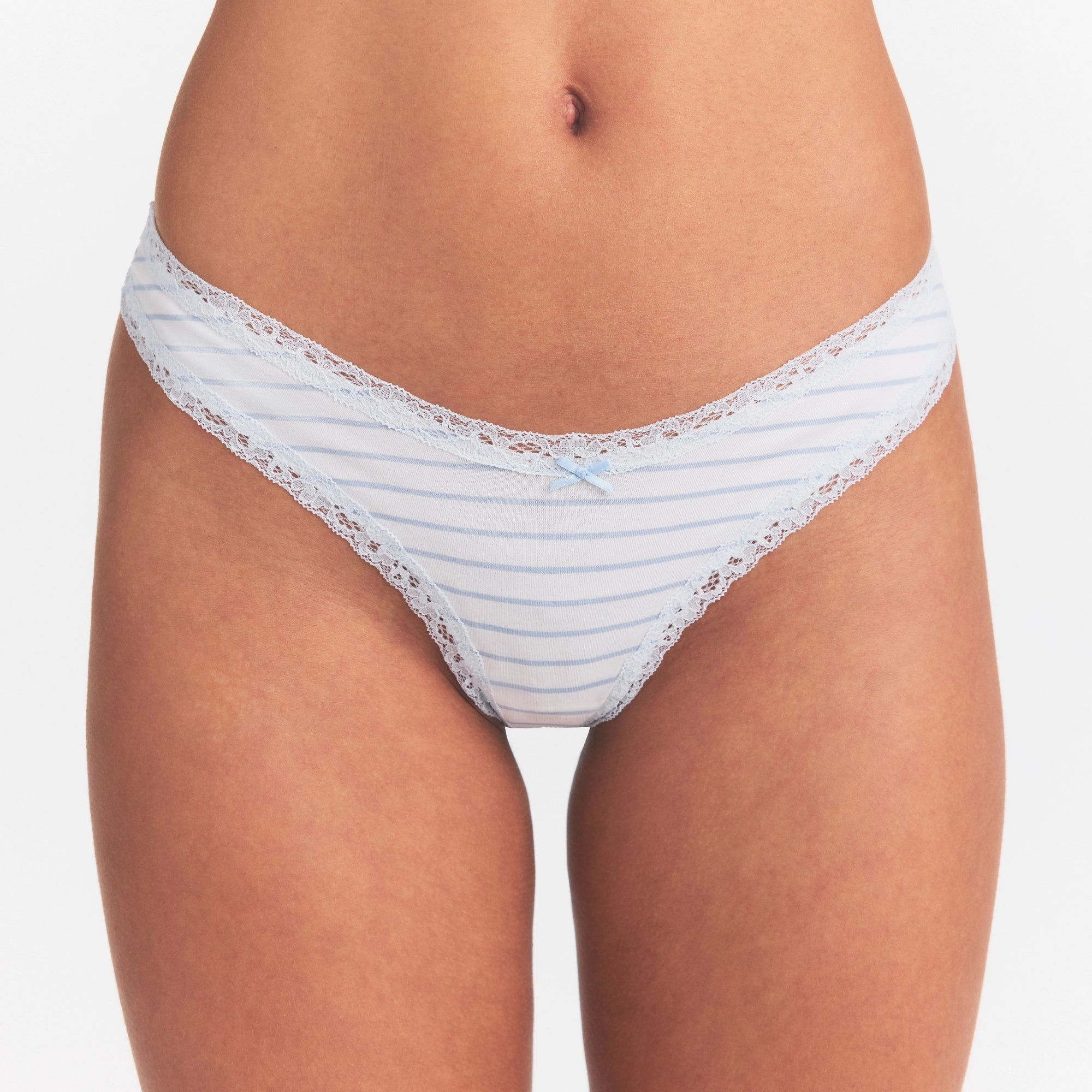 Lightweight Cotton Lace Thong