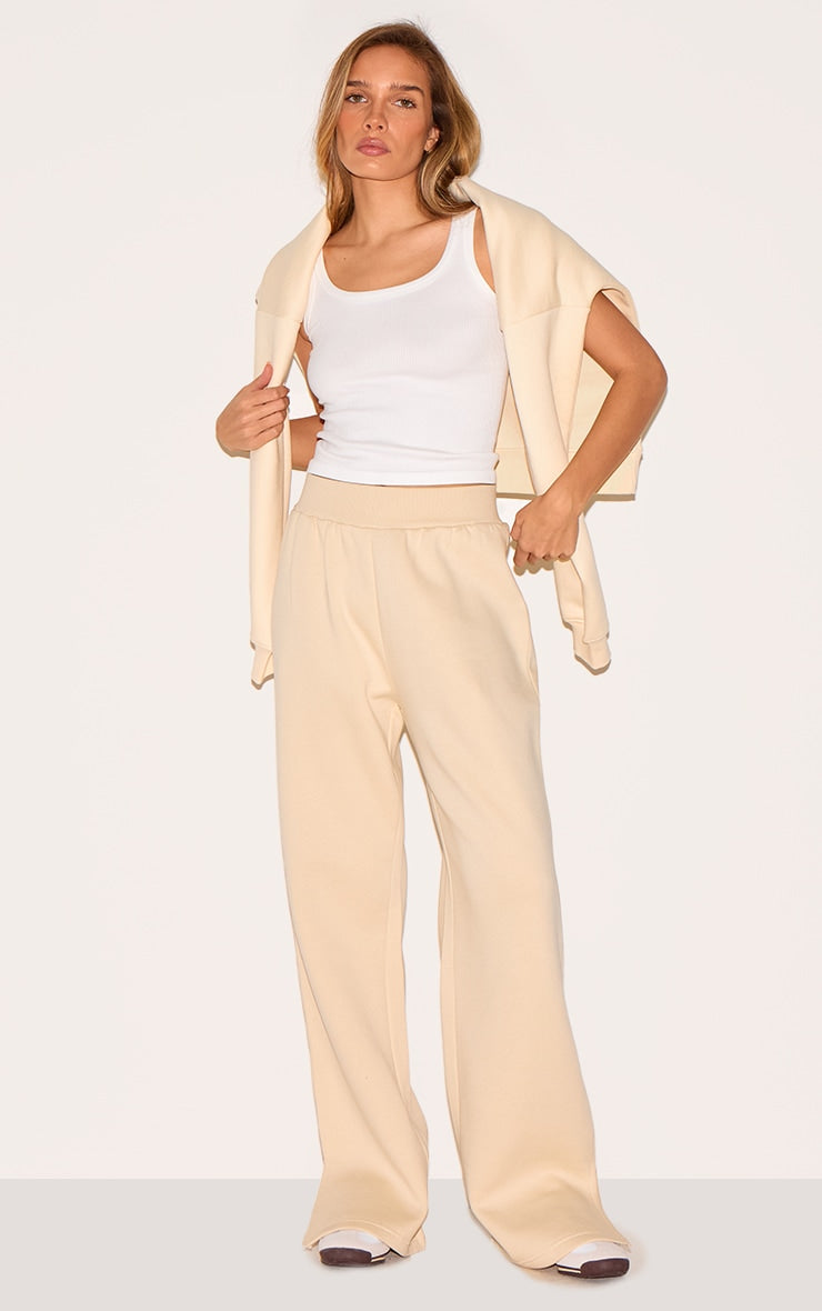 Stone Split Hem Flared Joggers