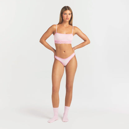 Lightweight Cotton Lace Thong