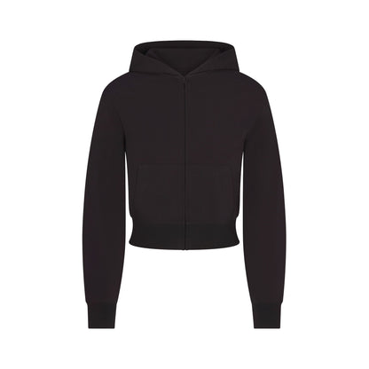 Cotton Jersey Zip Up Hoodie