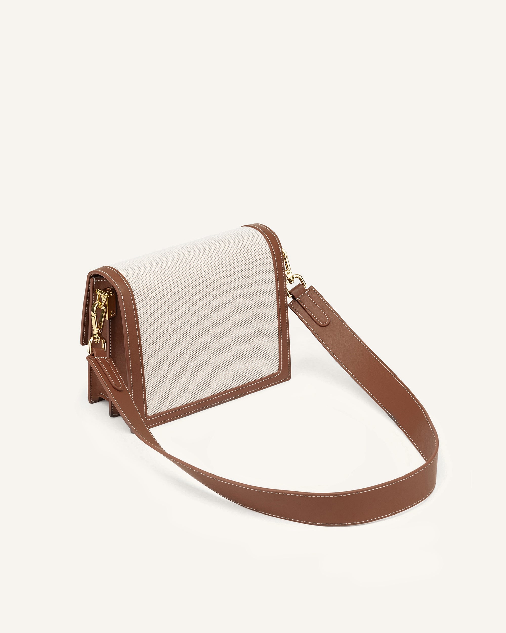 Mini Flap Crossbody - Brown Croc