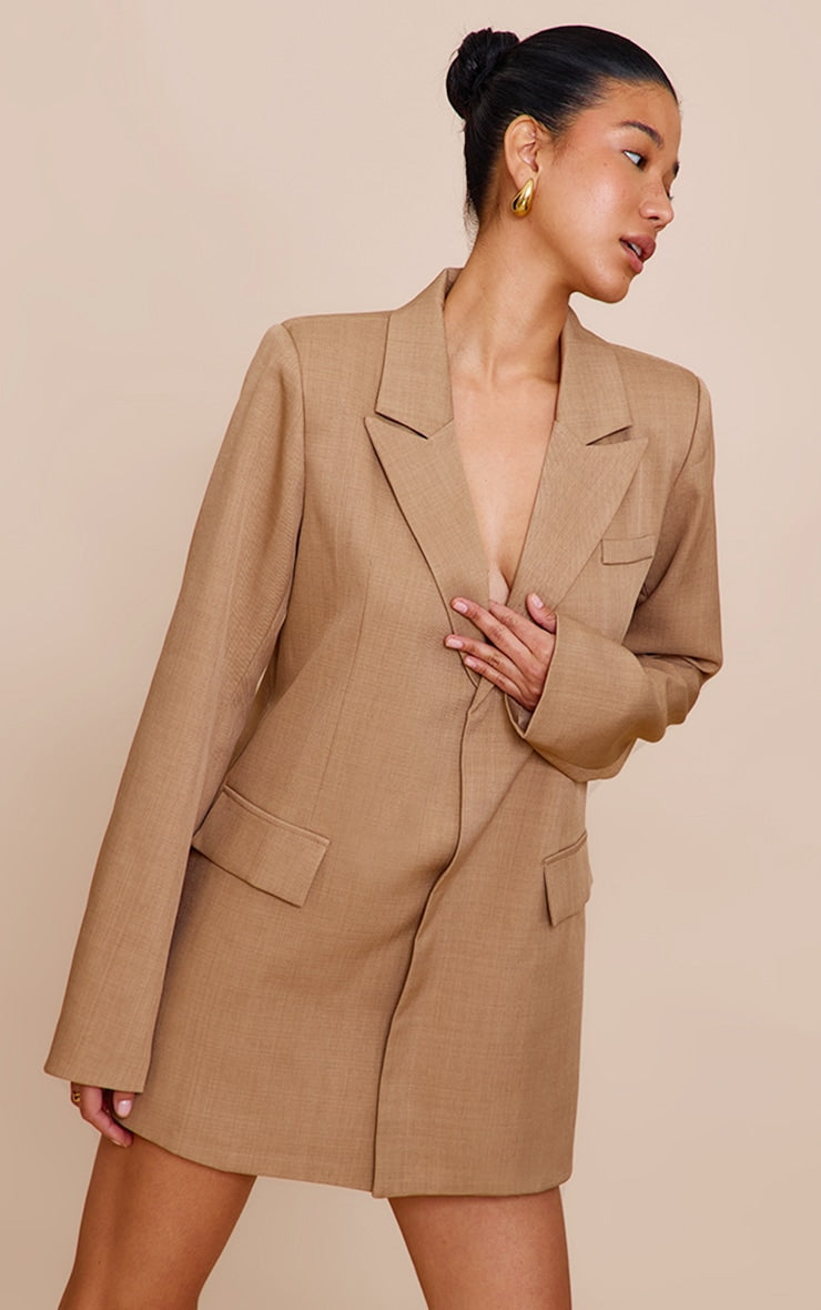 Brown Blazer Dress