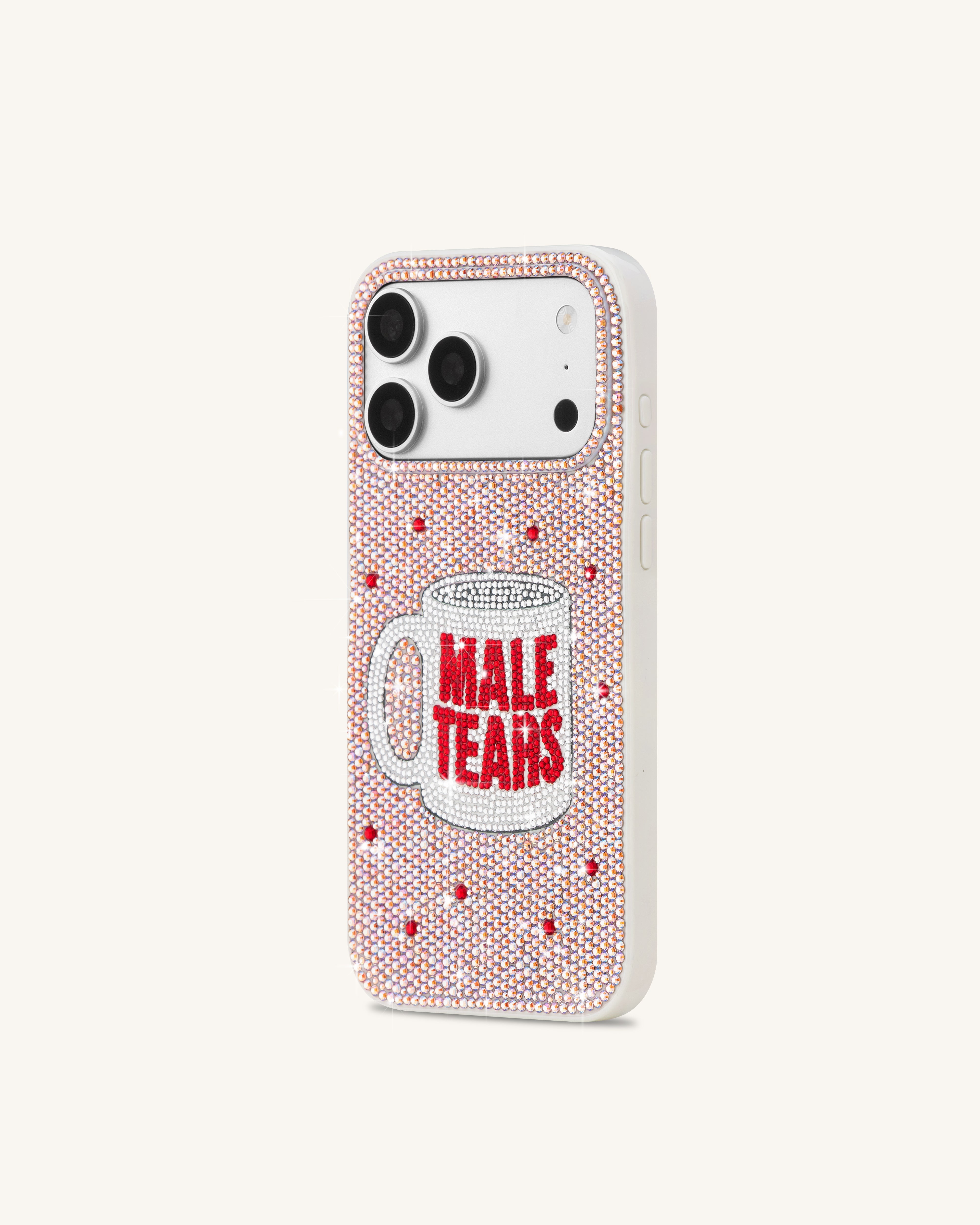 Tears Mug Rhinestone Phone Case - Pink