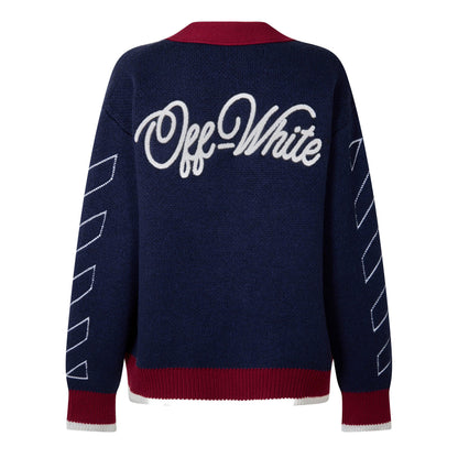 Varsity Button Front Knit Cardigan
