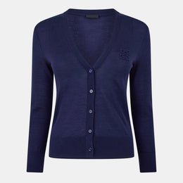 Embroidered 4g V-Neck Cardigan
