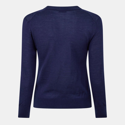 Embroidered 4g V-Neck Cardigan