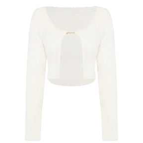 La Maille Neve Cropped Cardigan