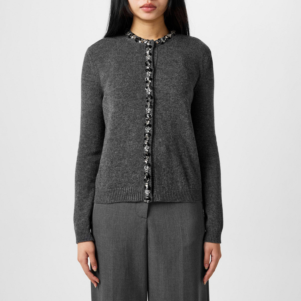 Embellished Wool Cardigan