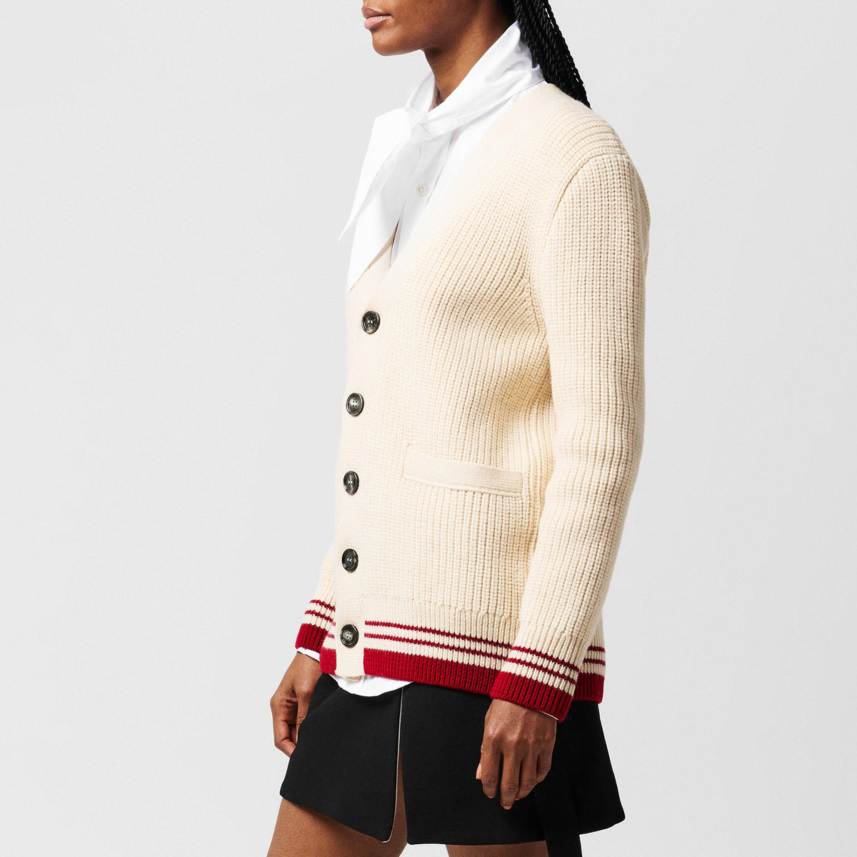 Striped Rib Cardigan