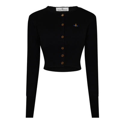 Logo Wool Bea Cropped Cardigan