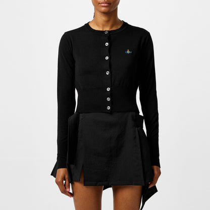 Logo Wool Bea Cropped Cardigan
