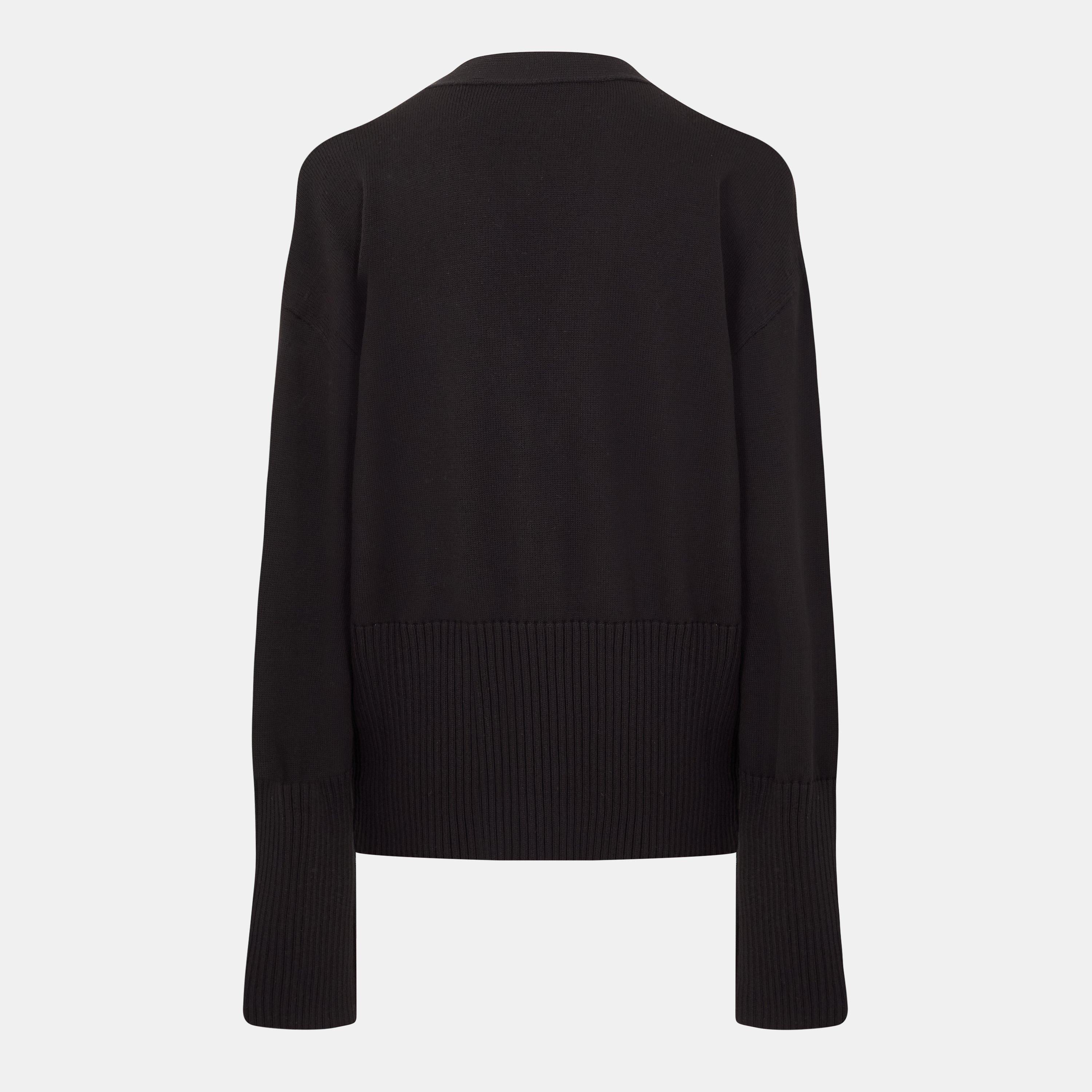 Diagonal Stripe Knit Oversized Cardigan