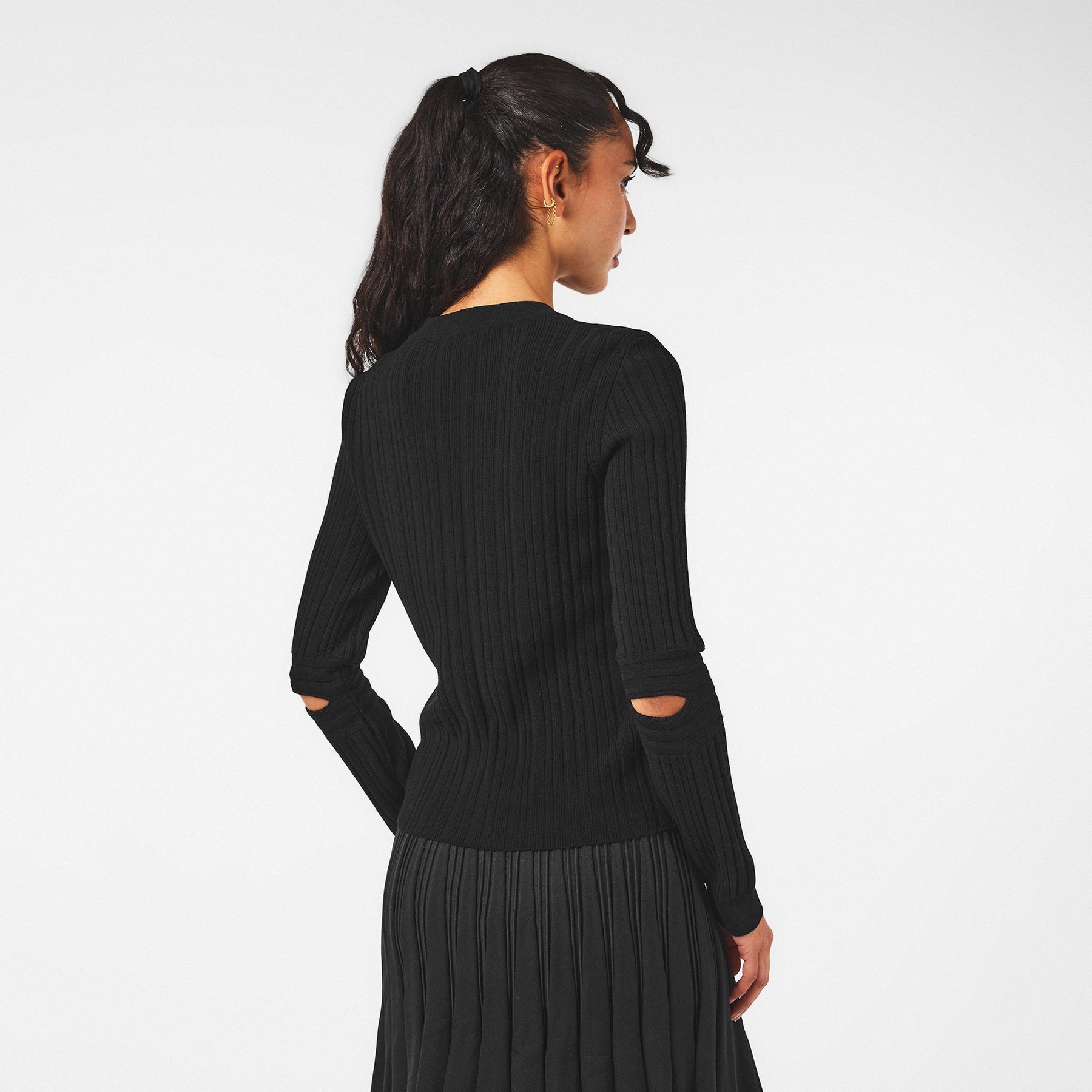 Off Ribbed Cardi Ld99