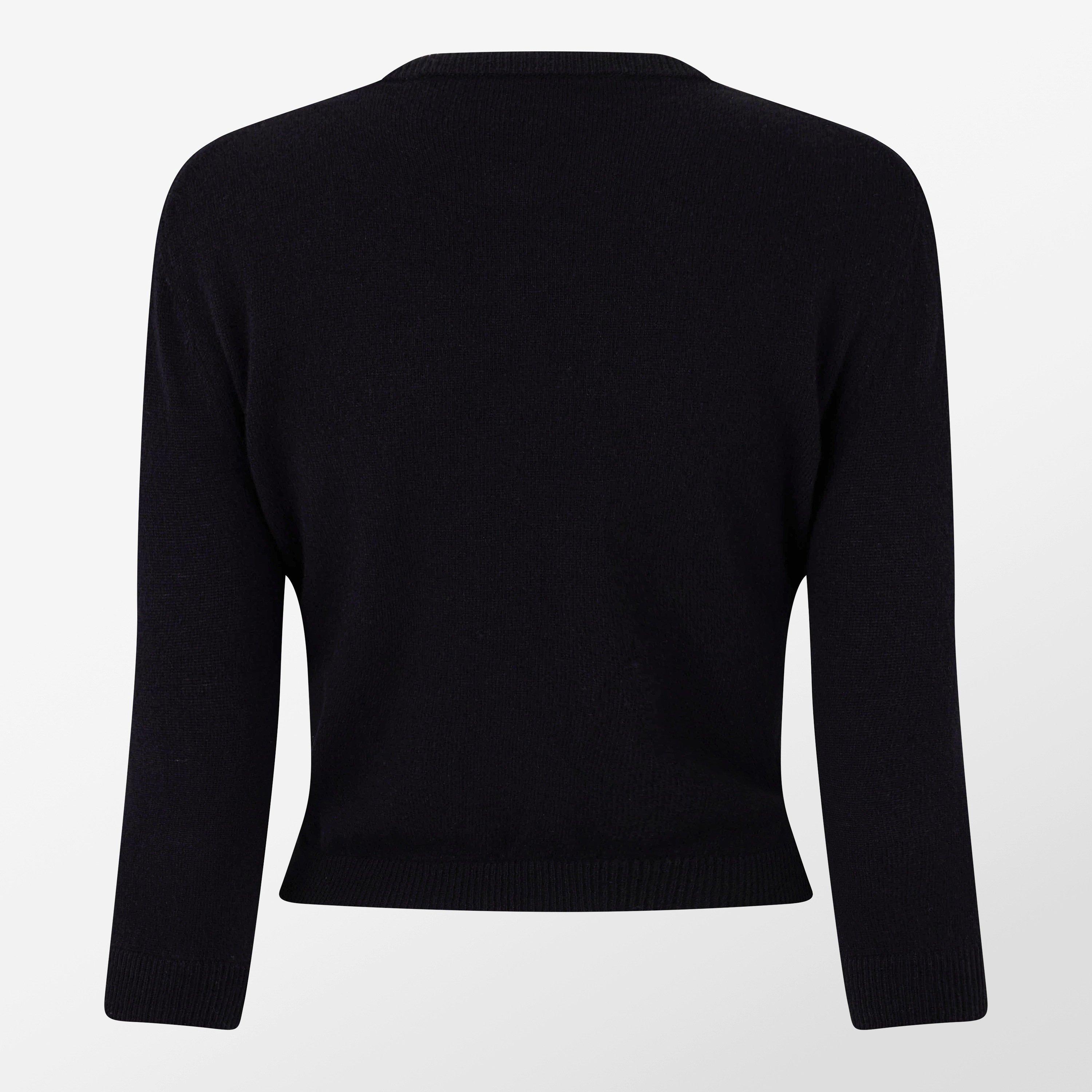 Cardigan With Embroidered Bows