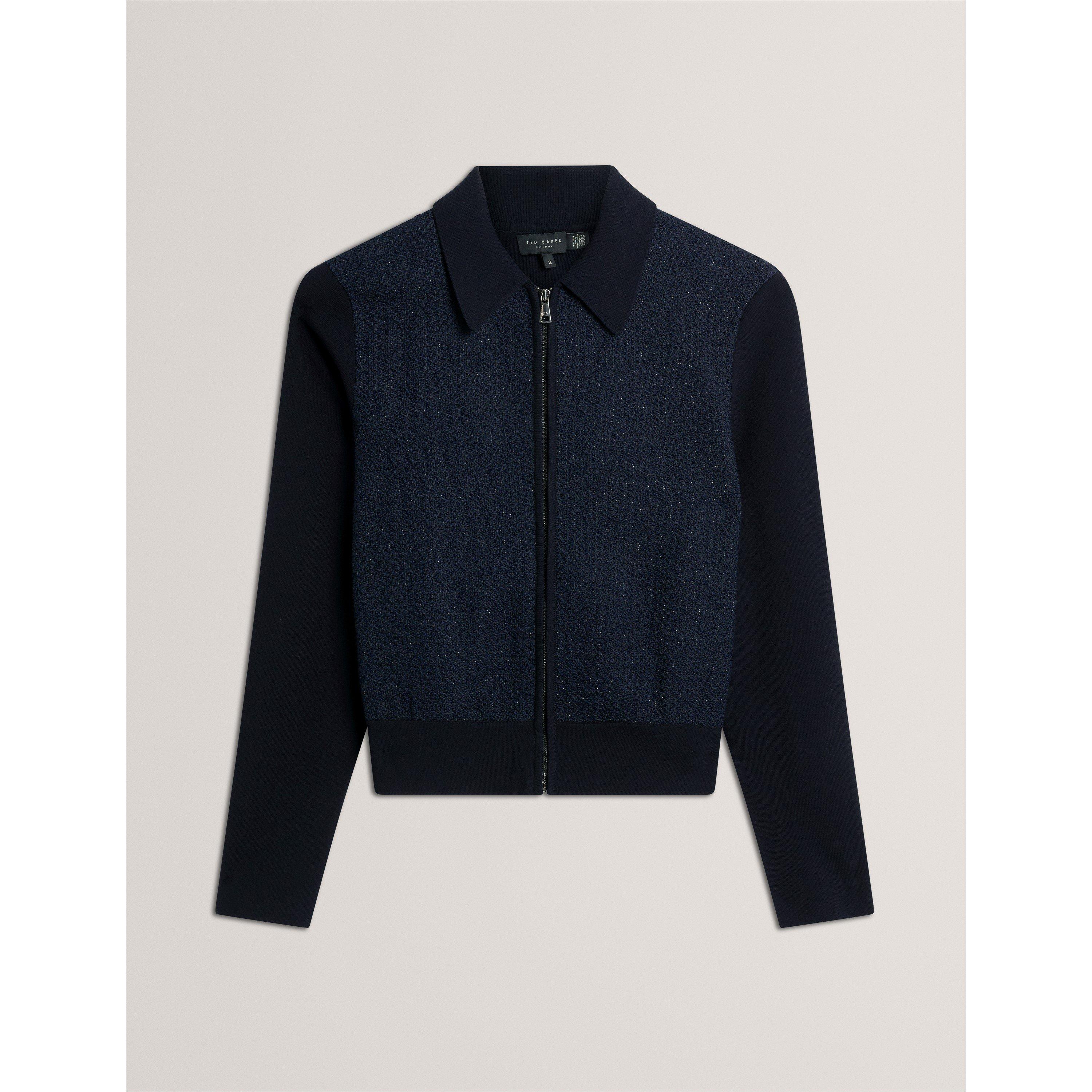 Knitted Zipped Cardigan
