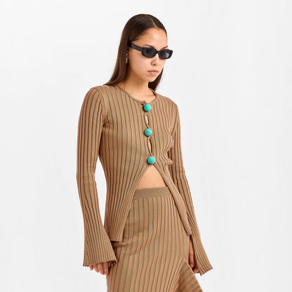 Ribbed Cardigan