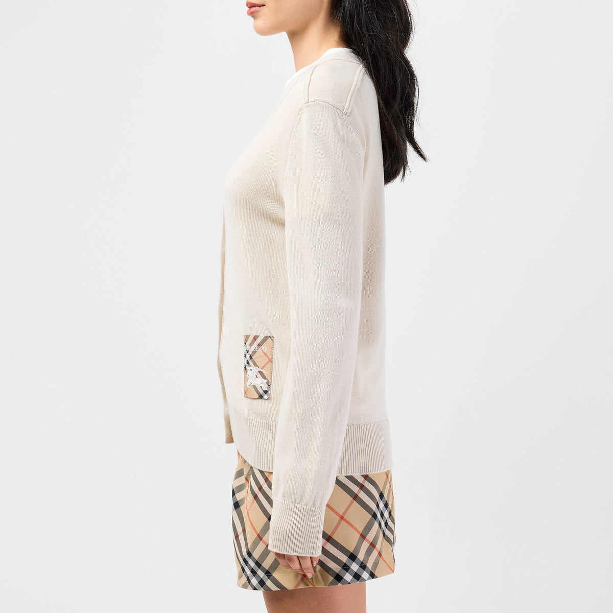 Patch Label Wool Cardigan
