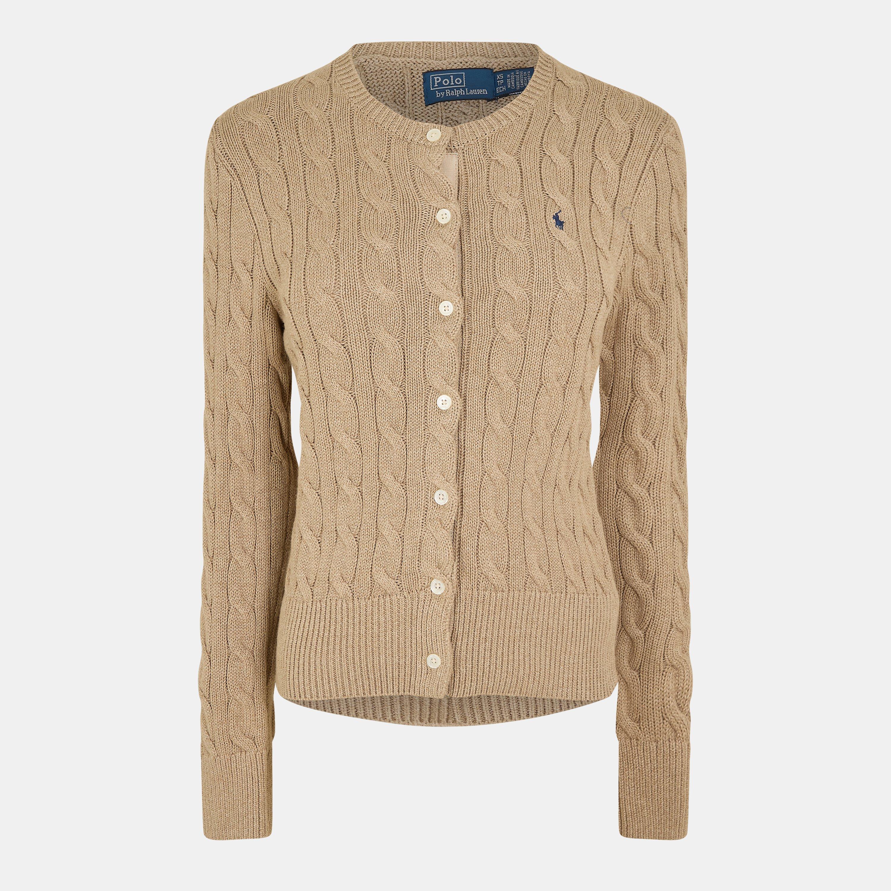 Stretch Cotton Crewneck Cardigan