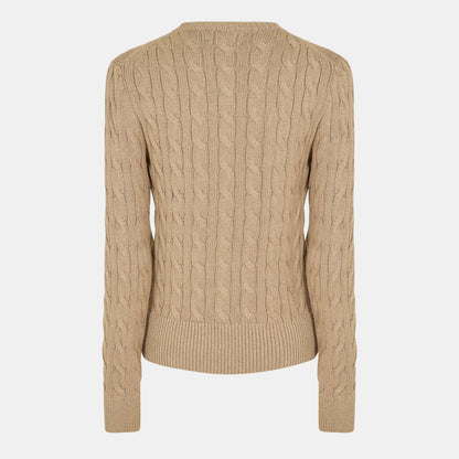 Stretch Cotton Crewneck Cardigan