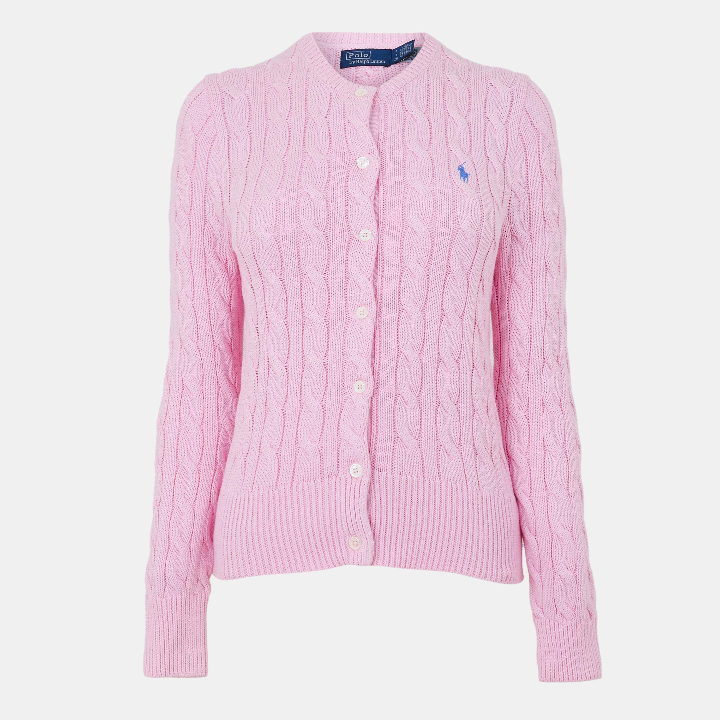 Stretch Cotton Crewneck Cardigan