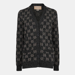 Women's GG Jacquard Cotton Lame Cardigan