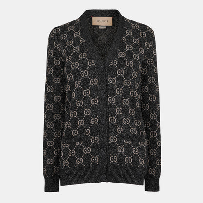 Women's GG Jacquard Cotton Lame Cardigan