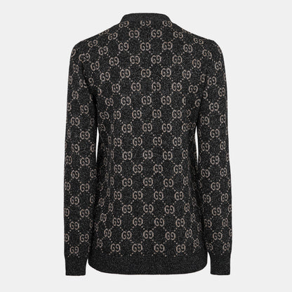 Women's GG Jacquard Cotton Lame Cardigan