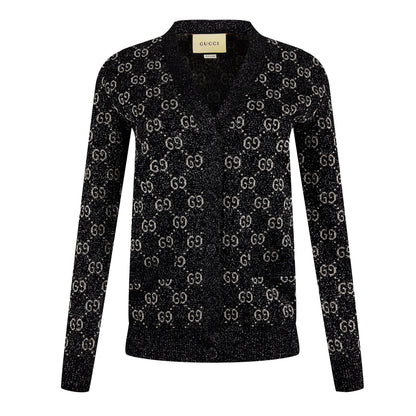 Women's GG Jacquard Cotton Lame Cardigan