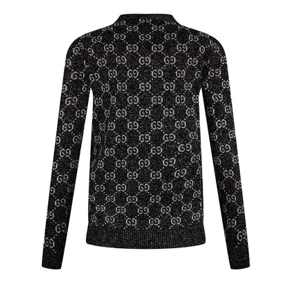 Women's GG Jacquard Cotton Lame Cardigan
