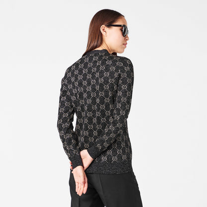 Women's GG Jacquard Cotton Lame Cardigan