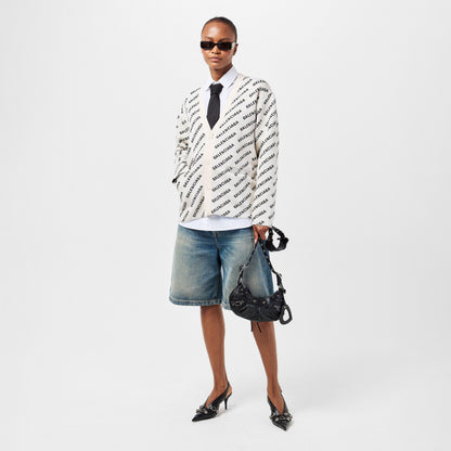 Logo Jacquard Print Cardigan