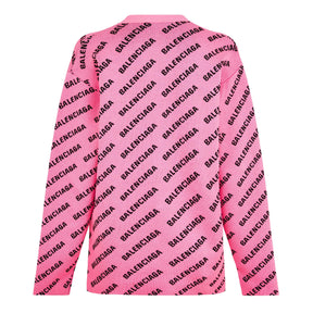 Logo Jacquard Print Cardigan