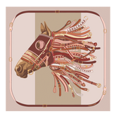 Tête de cheval Silk scarf 90 Ballerina - Silk