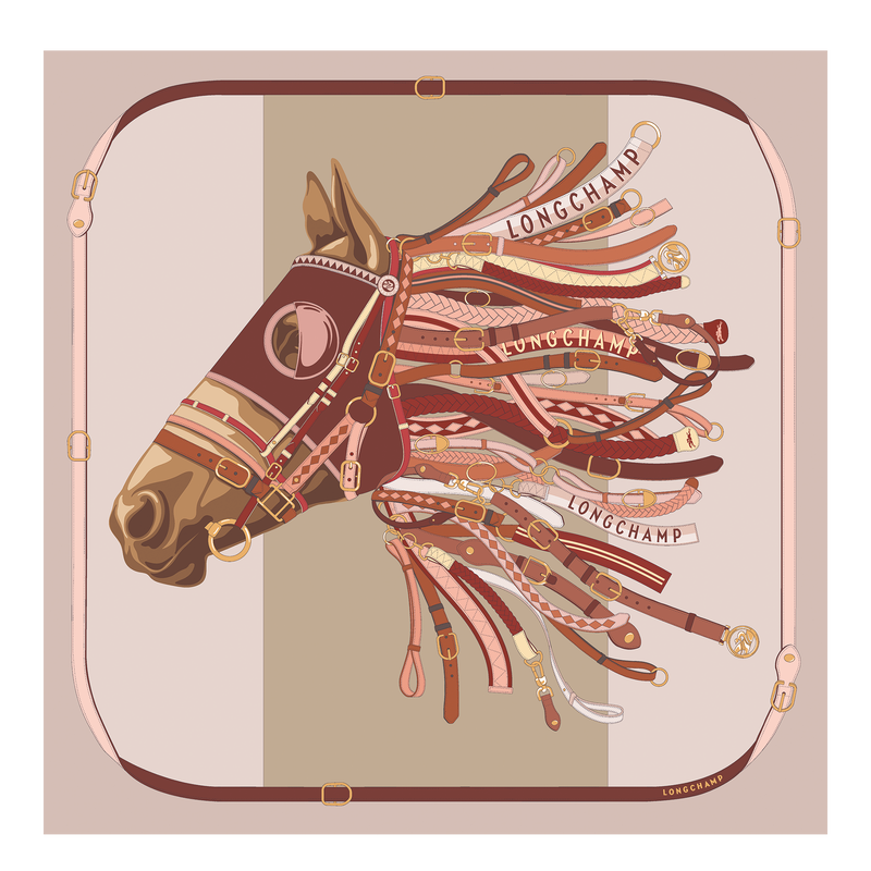 Tête de cheval Silk scarf 90 Ballerina - Silk