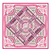 Longchamp Vegetable Garden Silk scarf 90 Pink - Silk